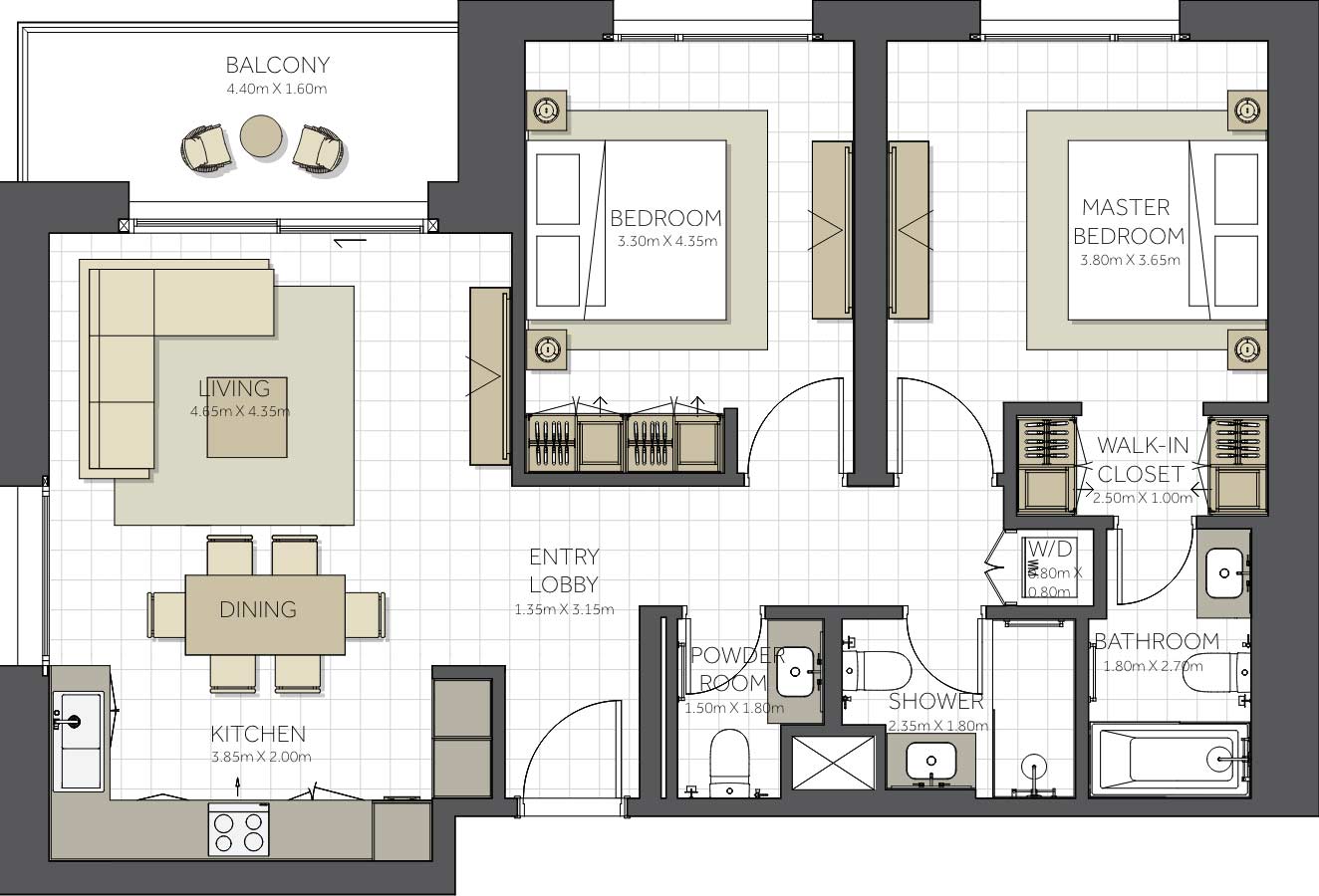 Планировки Topaz Residences by Eagle Hills