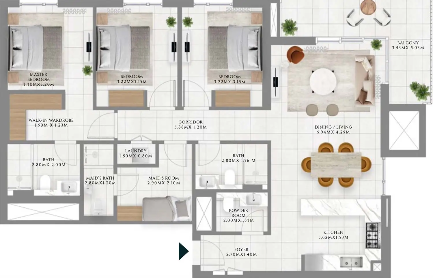 Floor Plans for Emaar Park Lane in Dubai