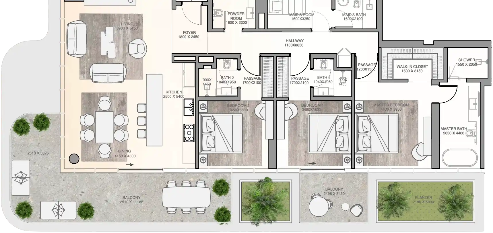 Floor Plans of Rena on Dubai Islands