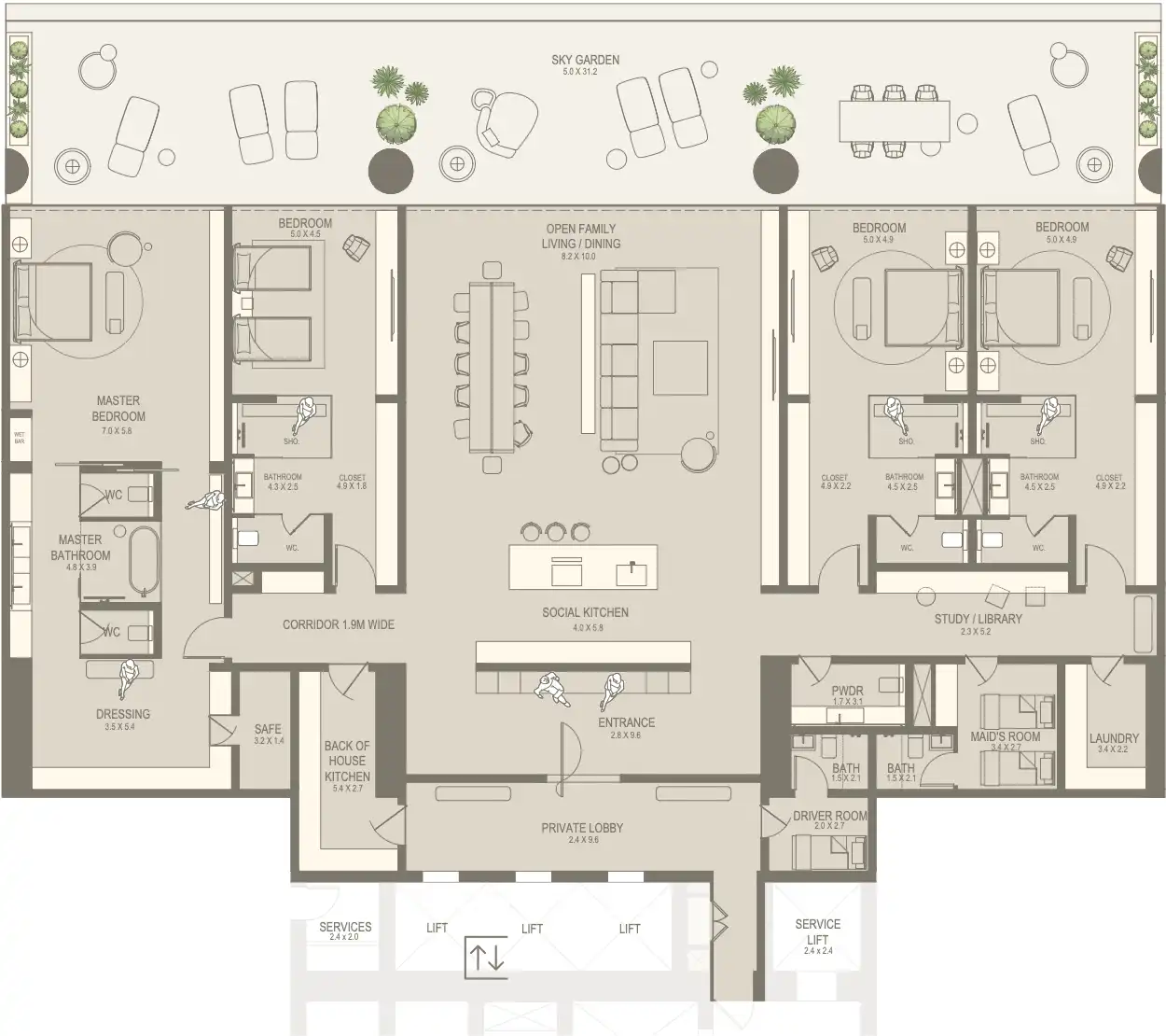 Floor Plans of The Chedi Private Residences