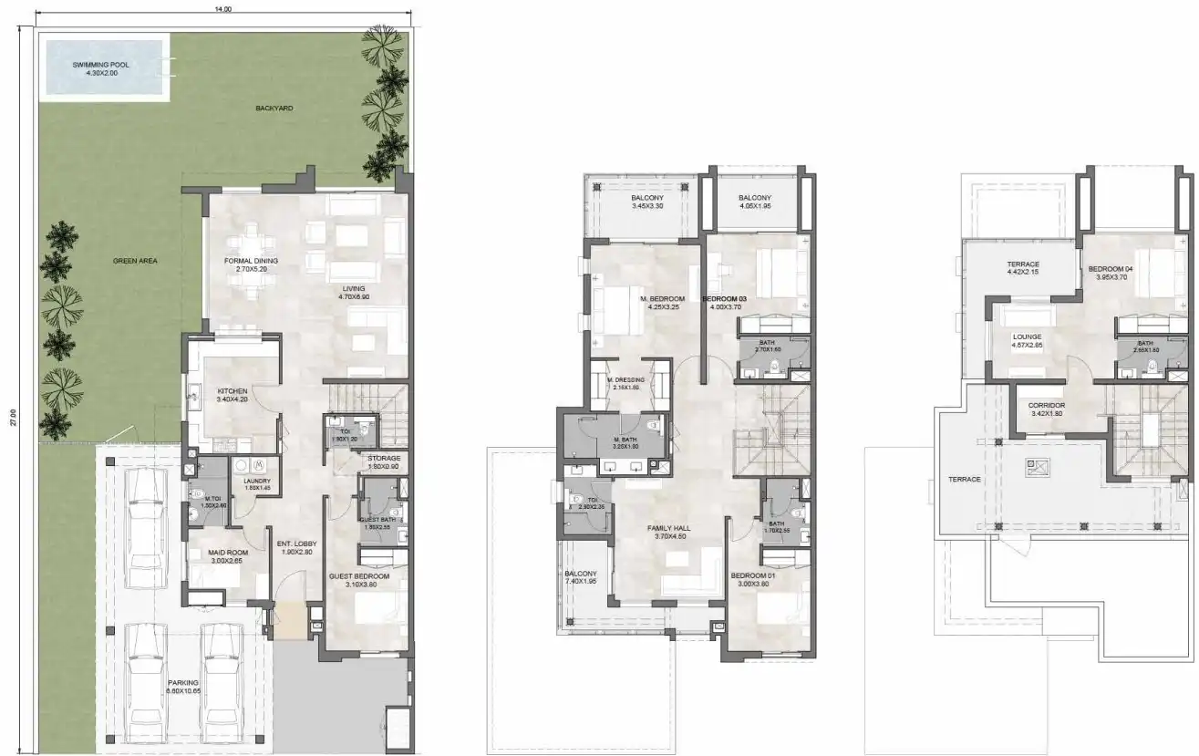Floor Plans for Hayat by Dubai South in Dubai