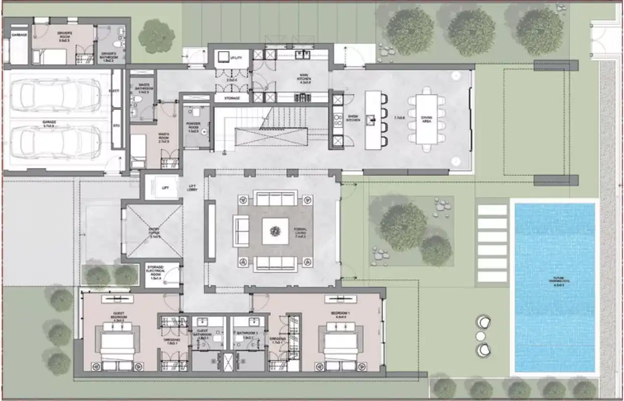 Floor Plans for Sobha Siniya Island Villas in Umm Al Quwain