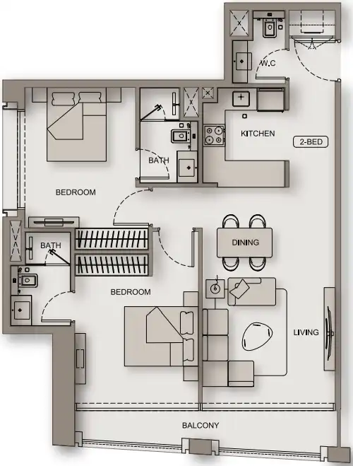 Floor Plans for Binghatti Moonlight in Dubai