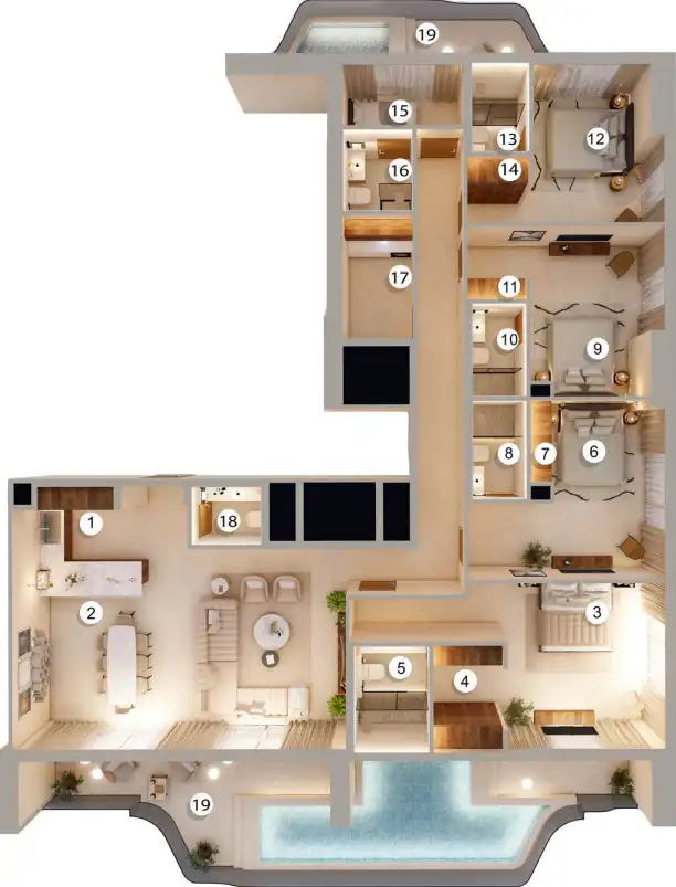 Floor Plans of Tivano