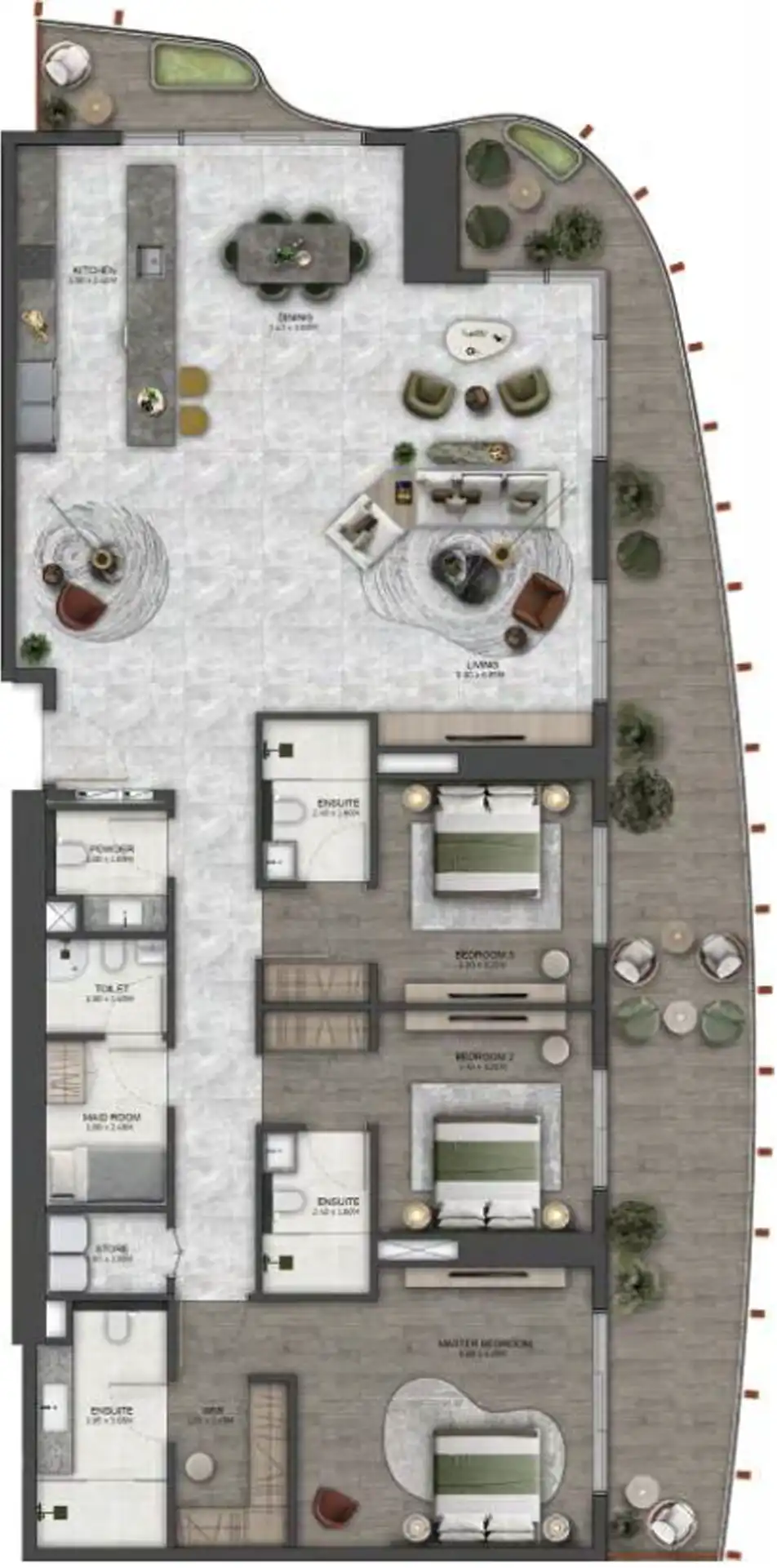 Floor Plans for Kanyon by BEYOND in Dubai