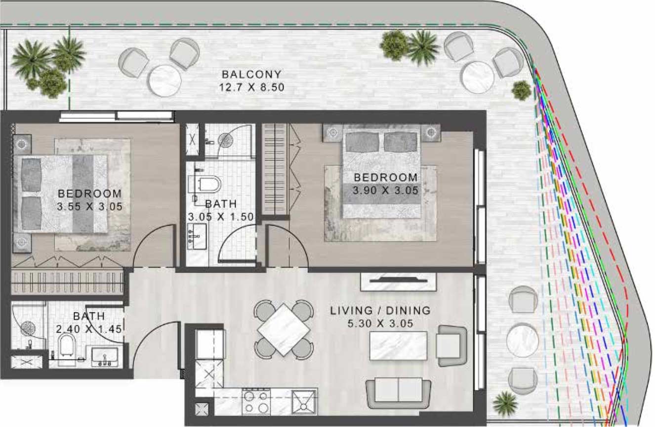 Floor Plans of DAMAC Hills 2 Elo