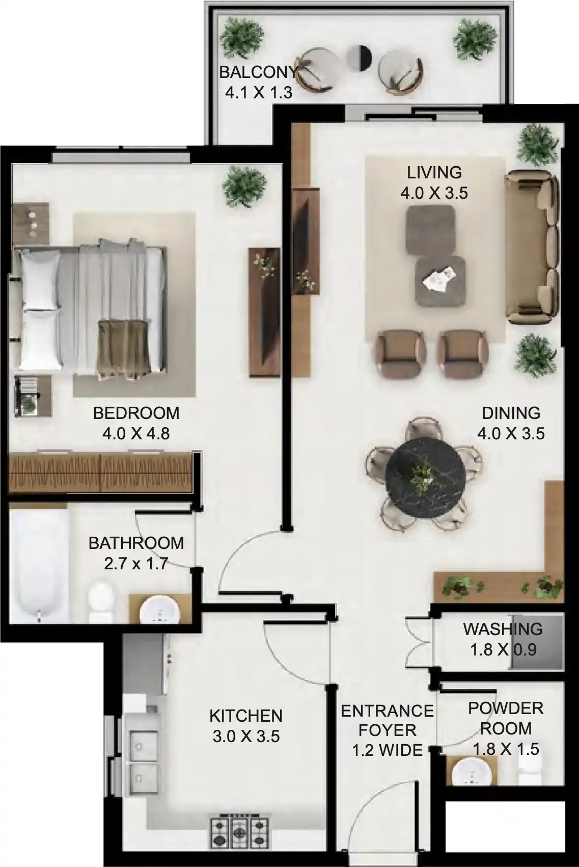 Floor Plans of Franck Muller Vanguard by London Gate