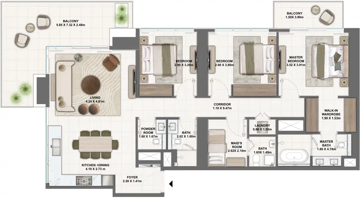 Floor Plans for Emaar Silva in Dubai
