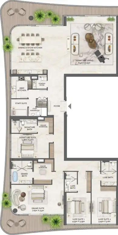 Floor Plans of NSHAMA Address Grand Downtown