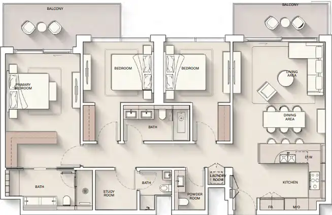 Floor Plans for Ellington Cove in Dubai