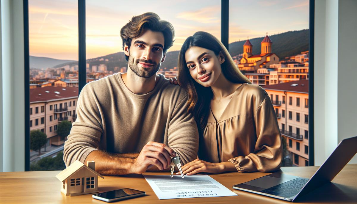 Какие документы нужны для ВНЖ в Грузии Пара с документами и ключами от квартиры в Грузии