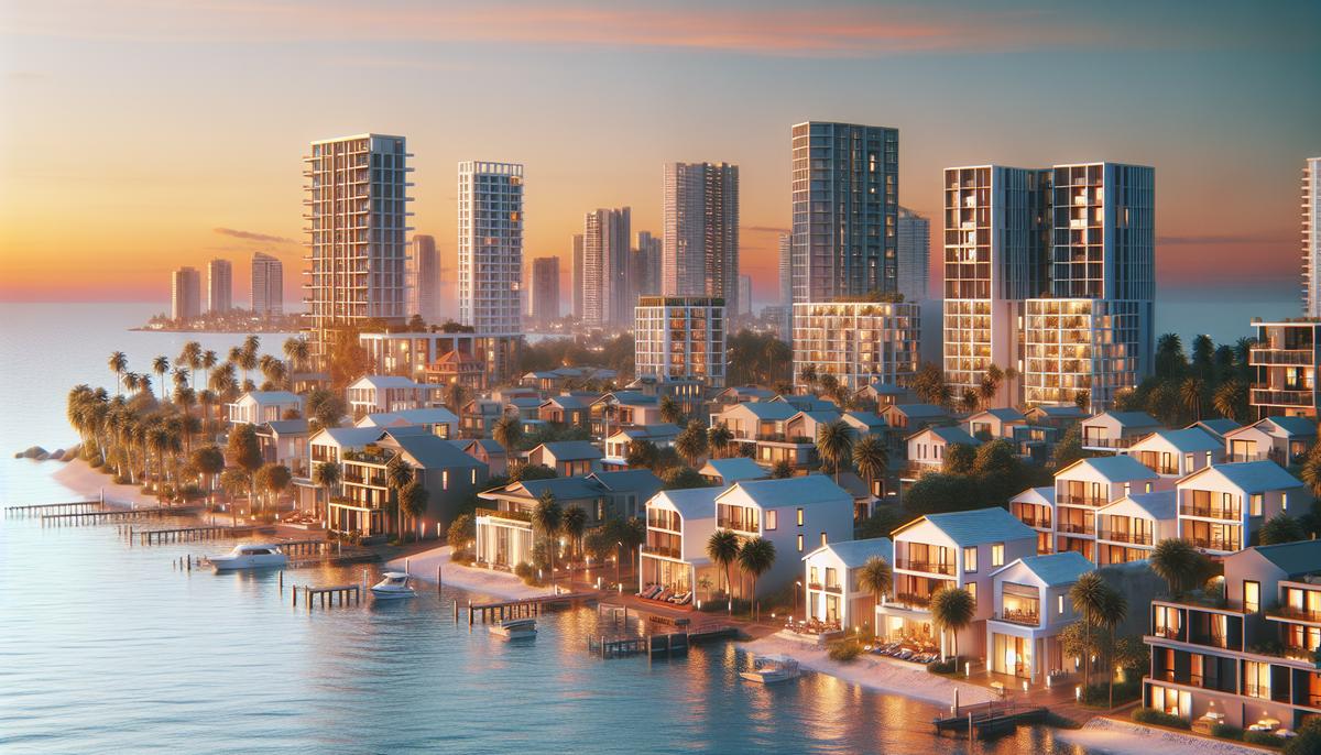 Почему Грузия стала популярным направлением для инвестиций Панорама грузинского прибрежного города и люди, рассматривающие планы недвижимости