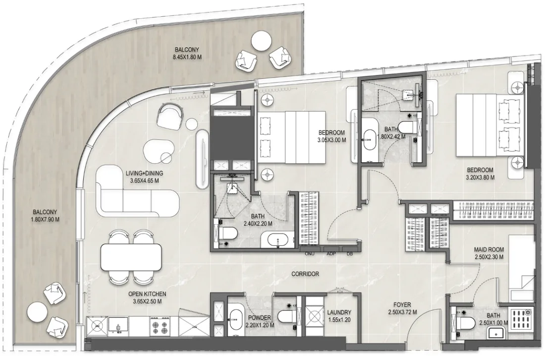 Floor Plans for The Artery Residences by IMKAN in Abu Dhabi