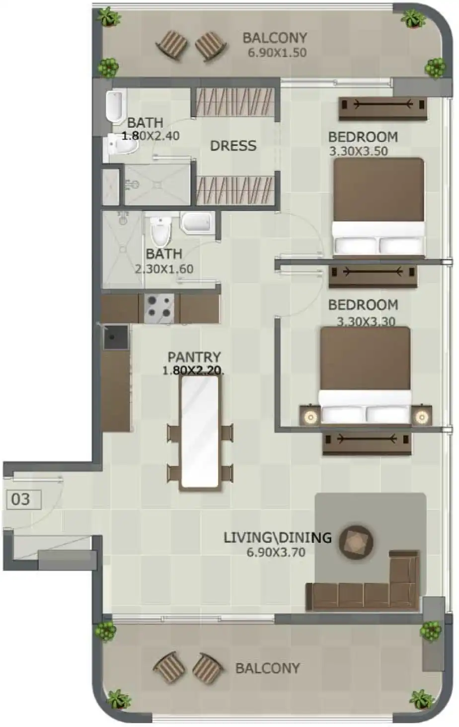 Floor Plans for Regal Crest in Dubai