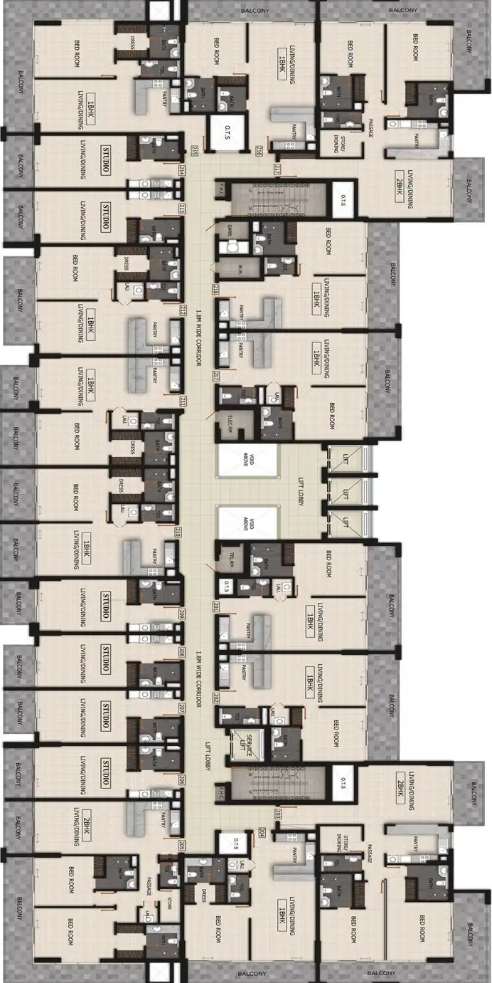 Floor Plans for Sunrise Legend Apartments in Dubai