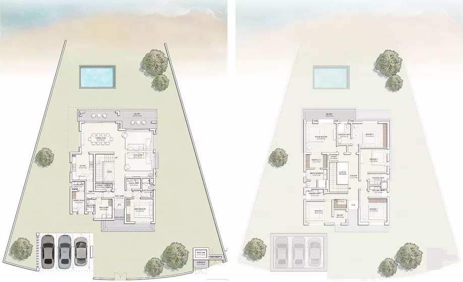 Floor Plans of Eagle Hills Ramhan Island Villas