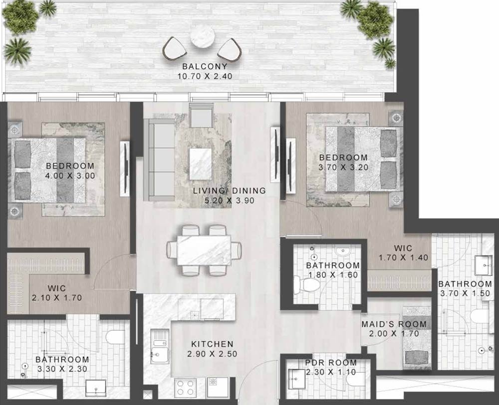 Floor Plans of DAMAC Shoreline