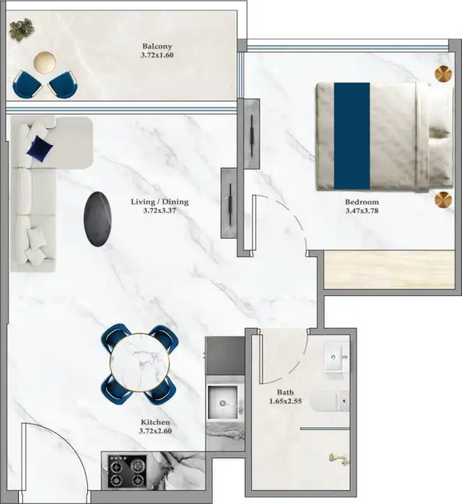 Floor Plans for Danube Aspirz in Dubai