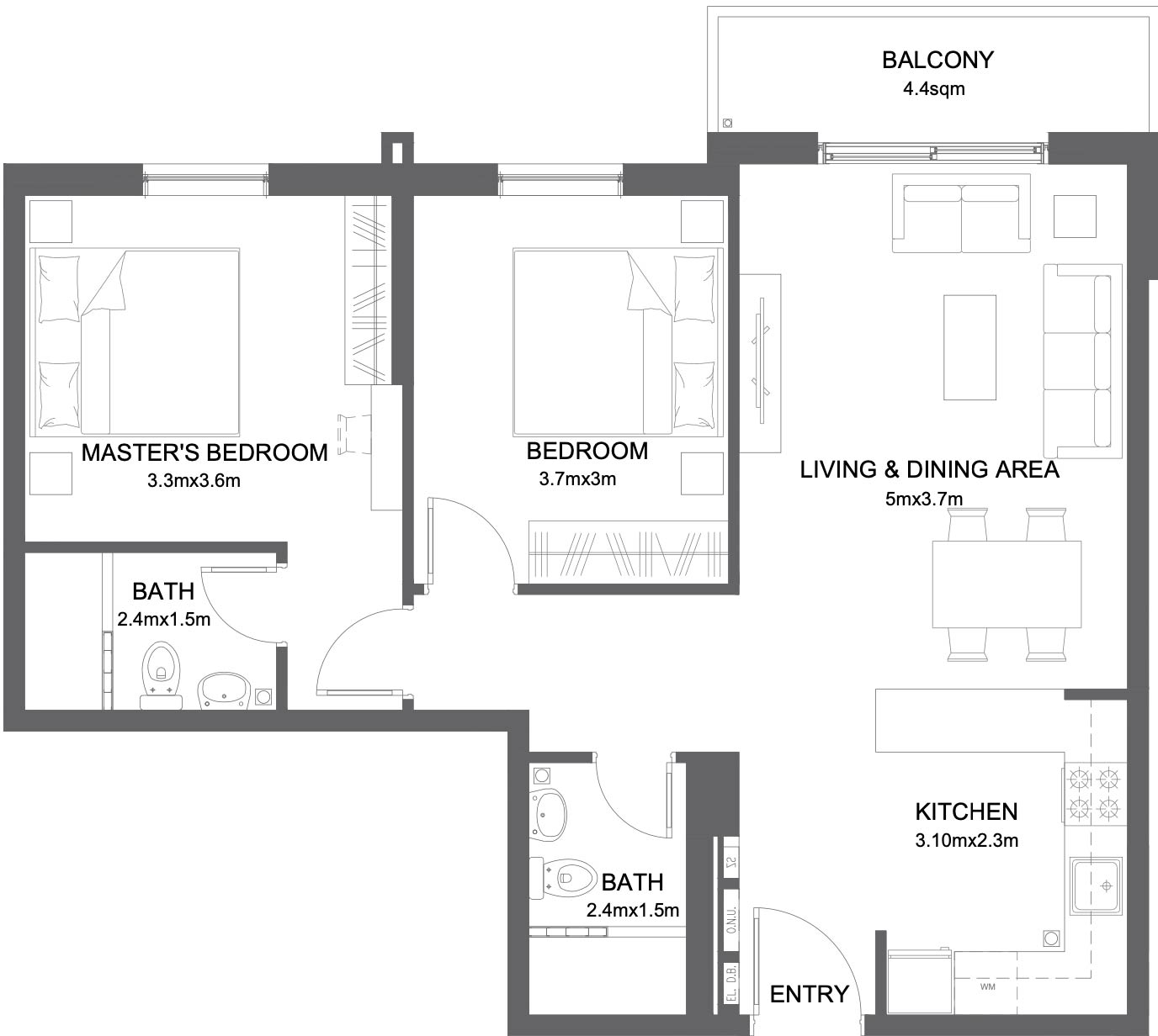 Floor Plans of Aldar Reeman Living 2