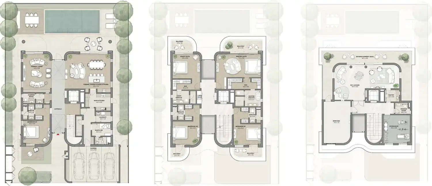 Floor Plans of Omniyat The Alba Residences