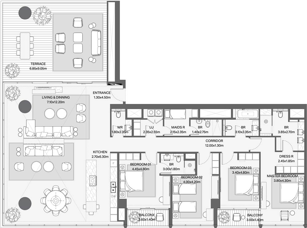 Floor Plans of Meraas Verve City Walk Dubai