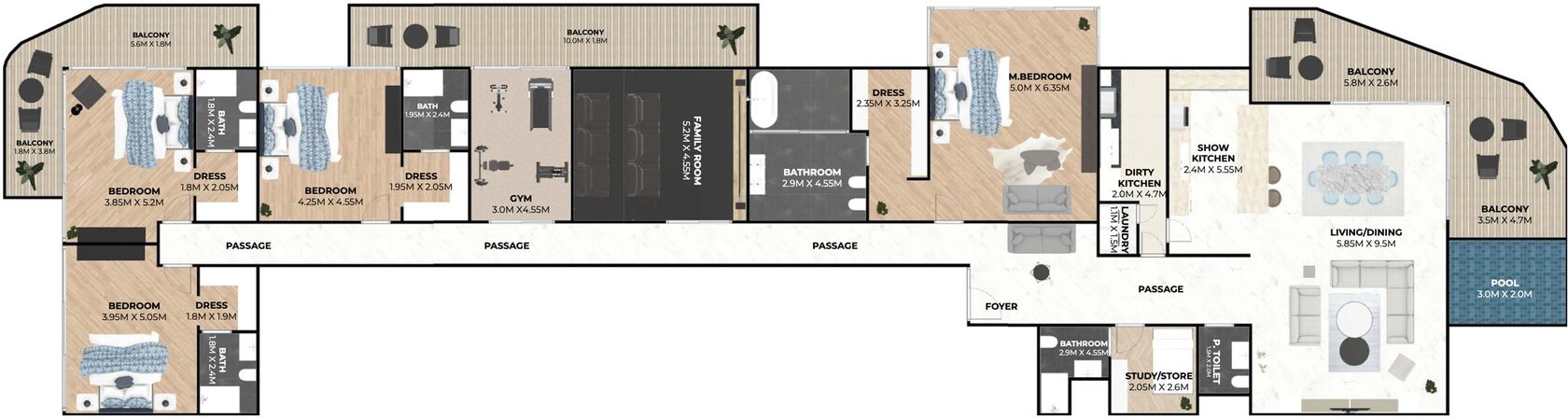 Floor Plans of Hatimi Residences by Treppan Living