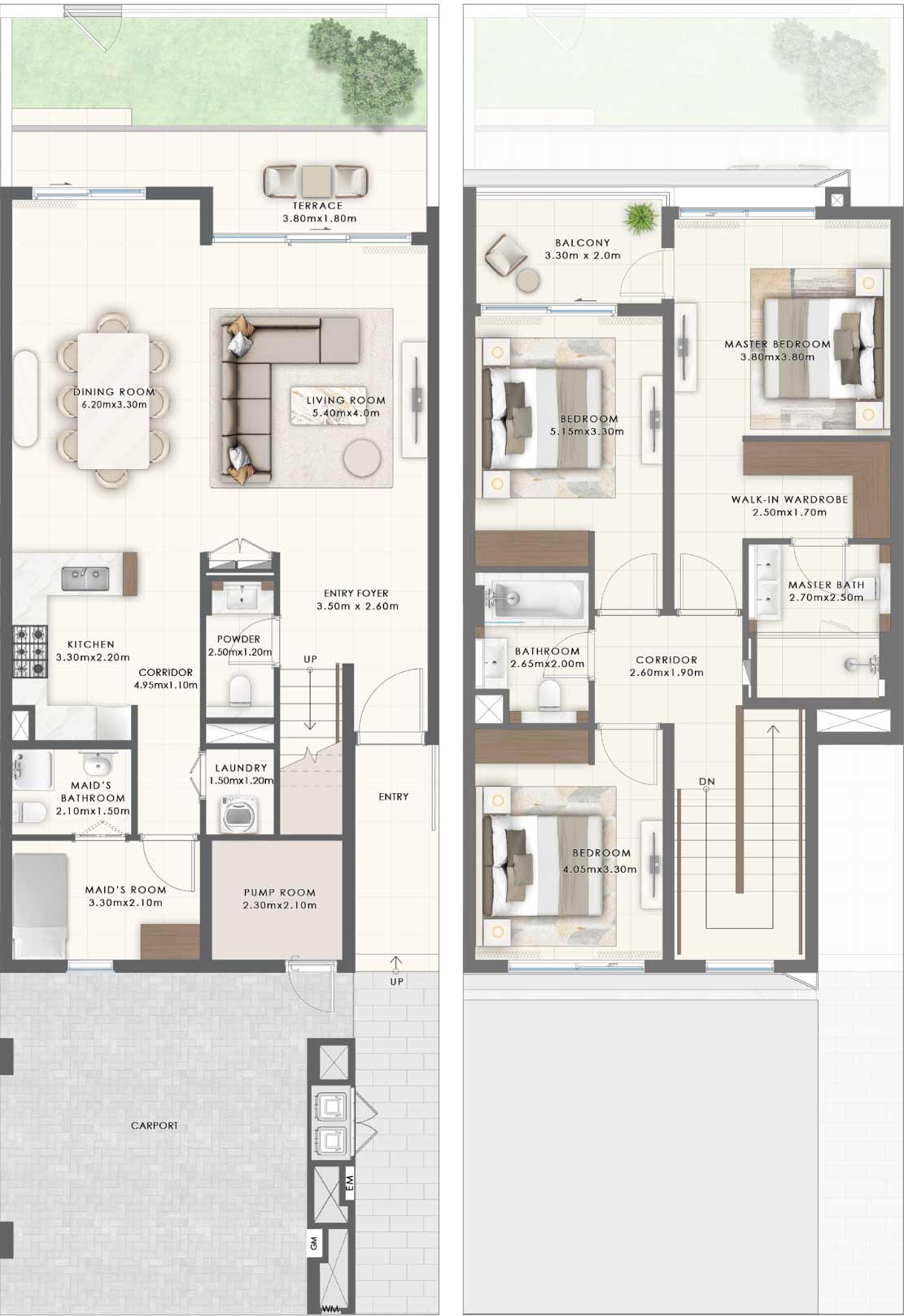 Floor Plans of Emaar South Greenridge