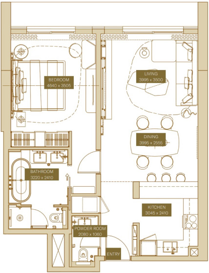 Floor Plans of Sofitel Residences Dubai Downtown