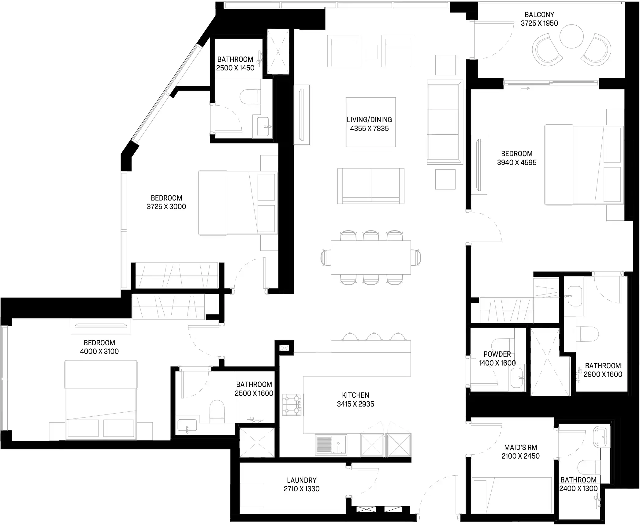 Floor Plans of Sobha Waves Opulence