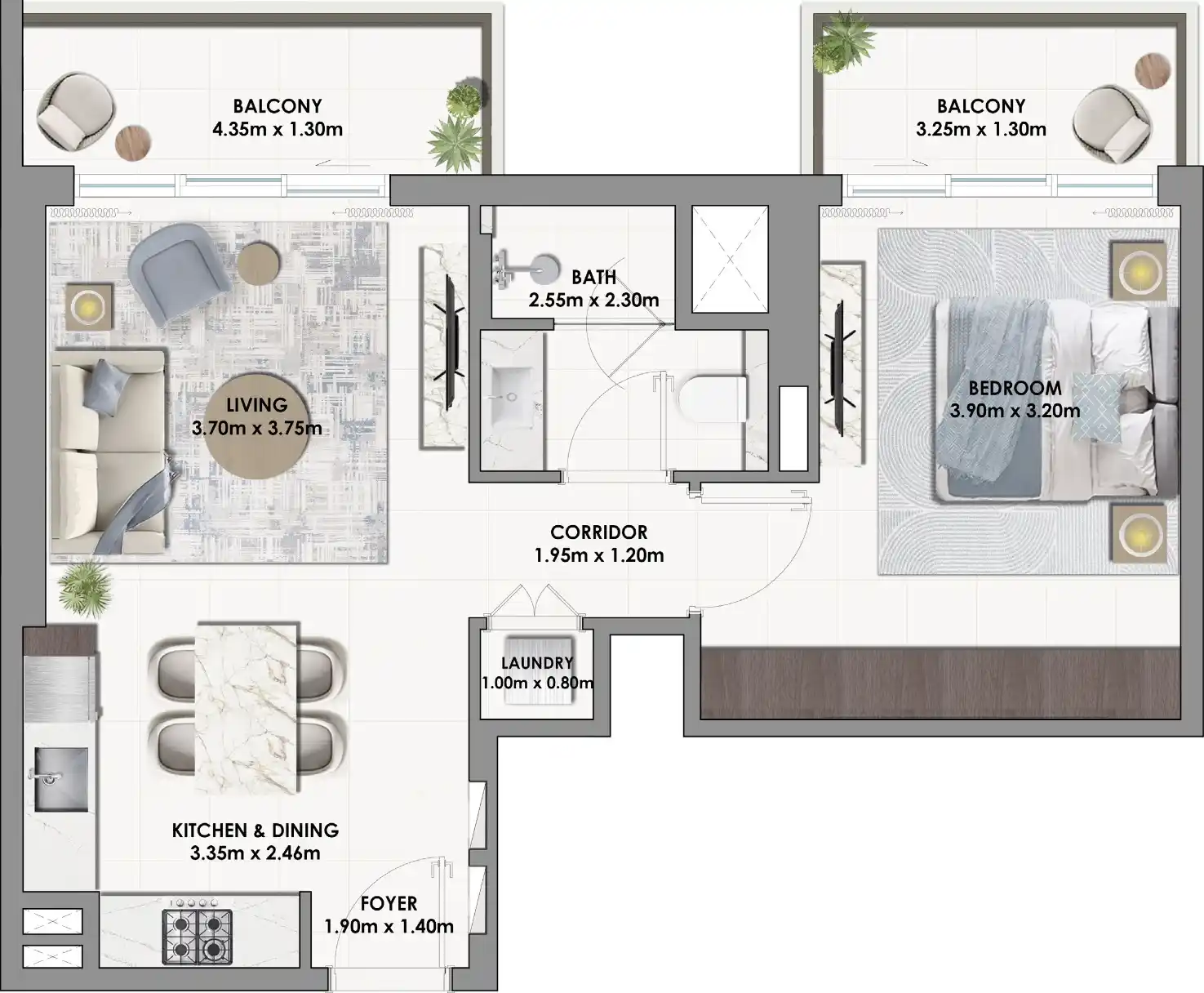 Floor Plans for Emaar South Golf Dale in Dubai