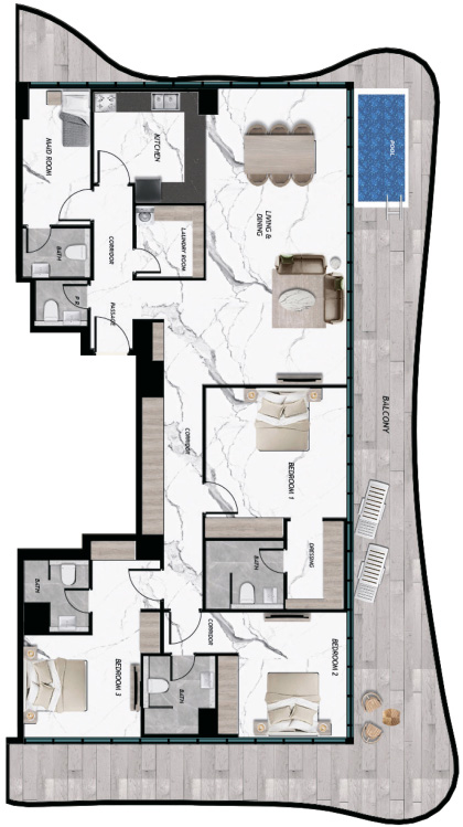 Floor Plans of Samana Barari Views