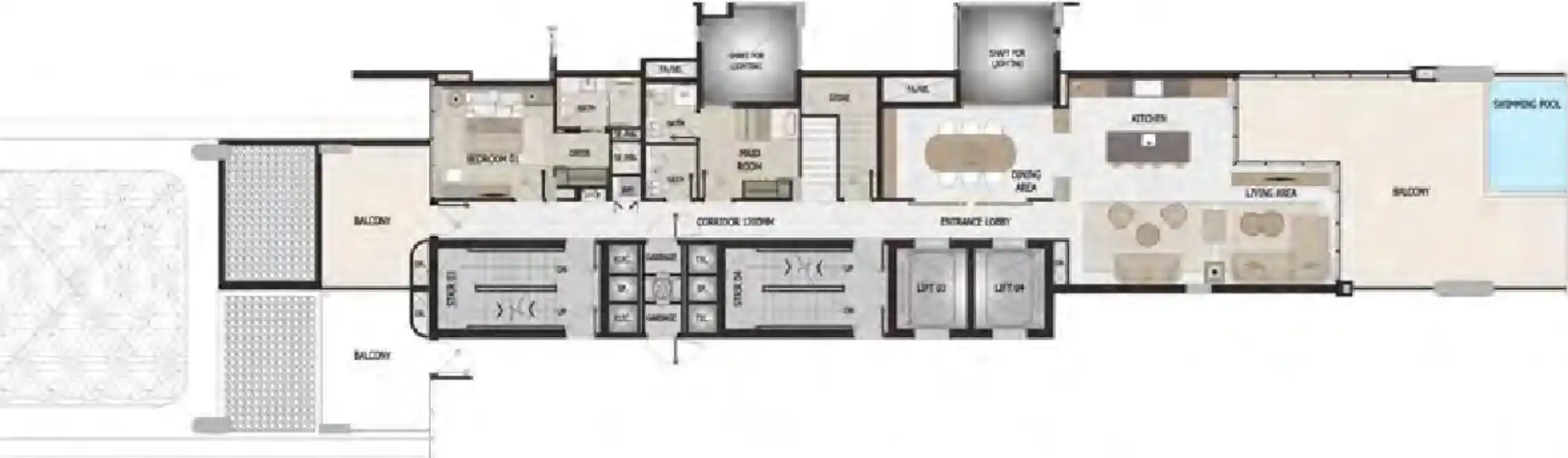 Floor Plans of Vitalia Palm Jumeirah Residences