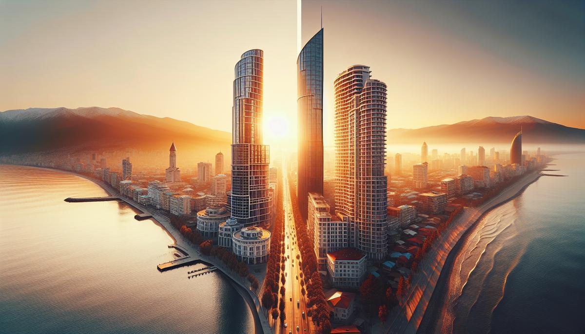 Перспективы роста цен: сравнение драйверов Батуми и Тбилиси Вид на жилые районы Батуми и Тбилиси