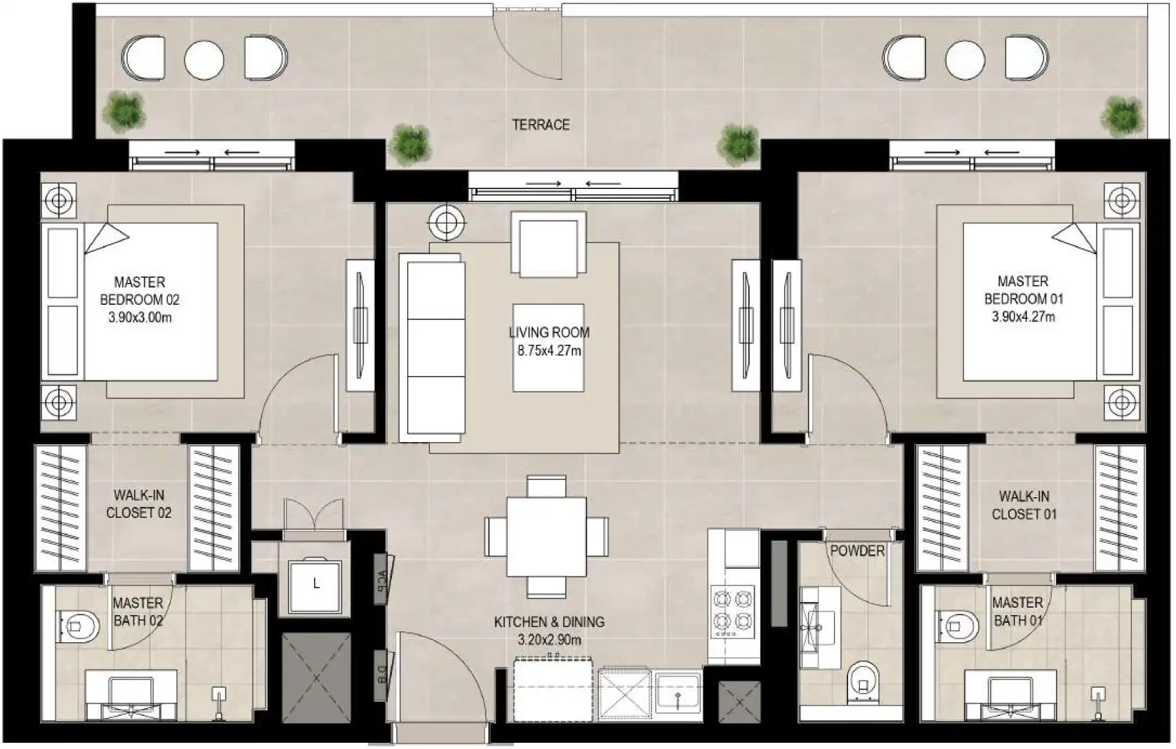 Floor Plans of Nshama Olbia at Town Square Dubai