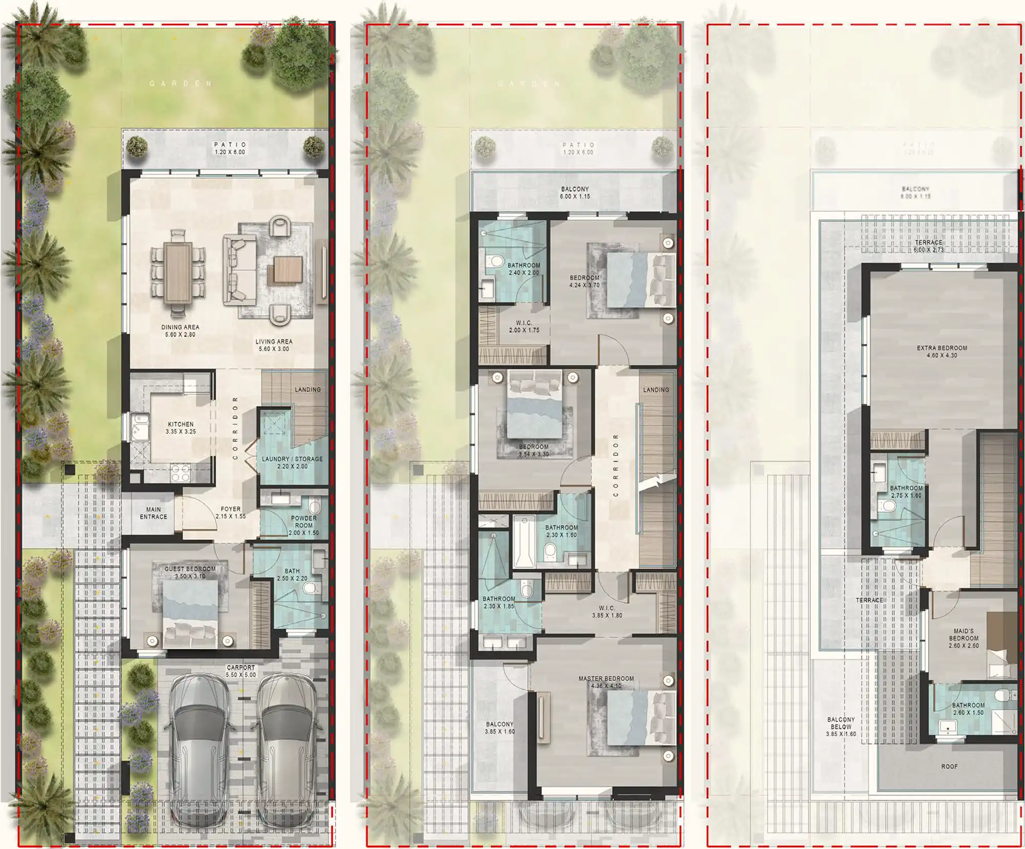 Floor Plans for DAMAC Sun City in Dubai