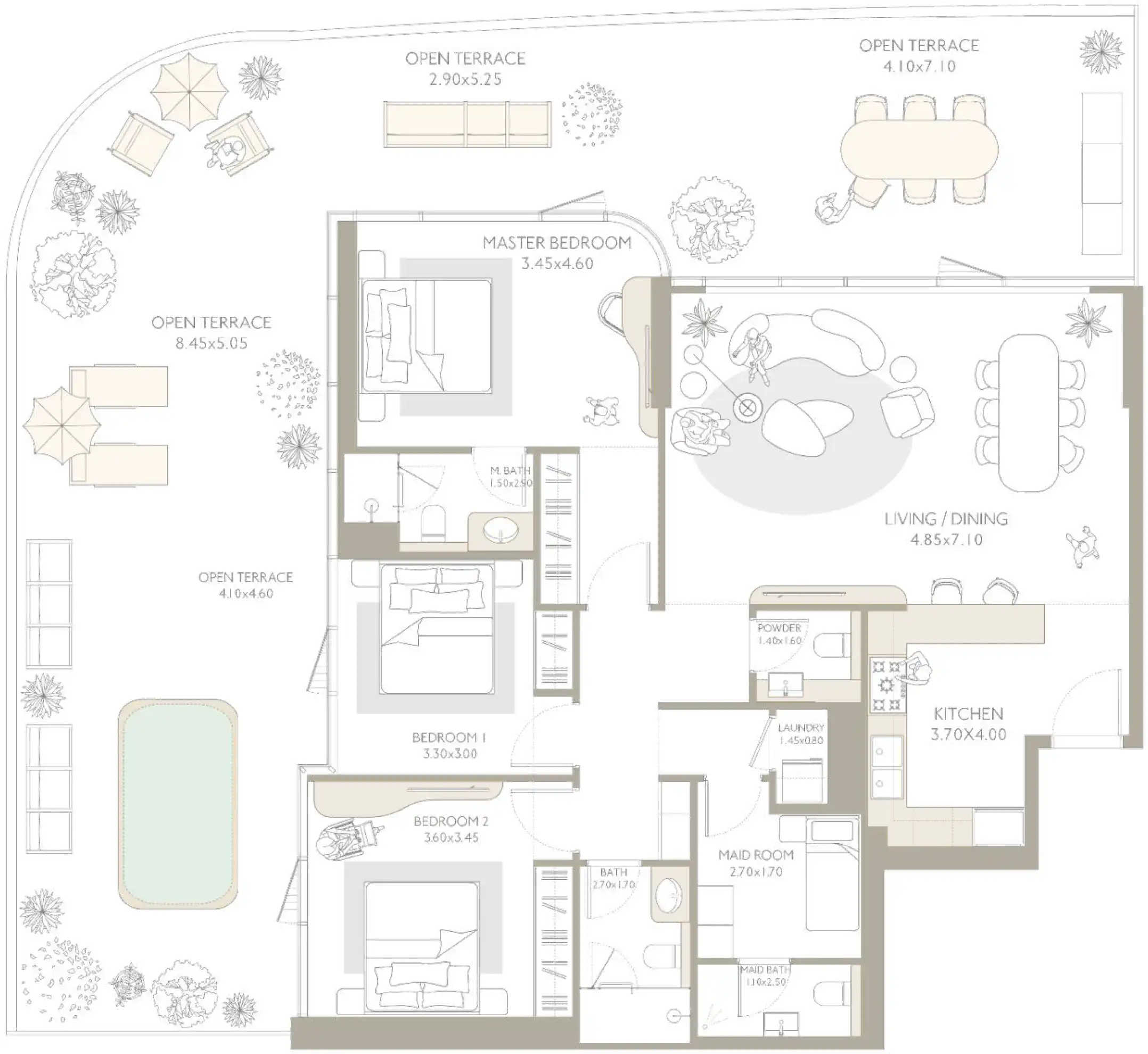 Floor Plans for Isla Private Residences in Dubai