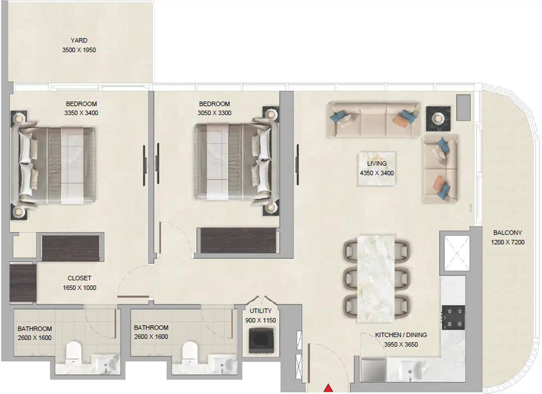 Floor Plans for Sobha Tranquil Beach Residences in Umm Al Quwain