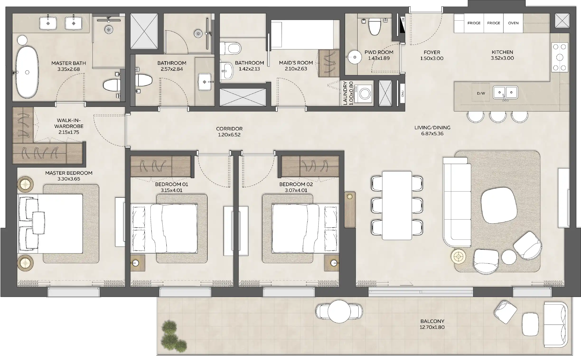 Floor Plans for Ghadeer at Expo Valley Views in Dubai