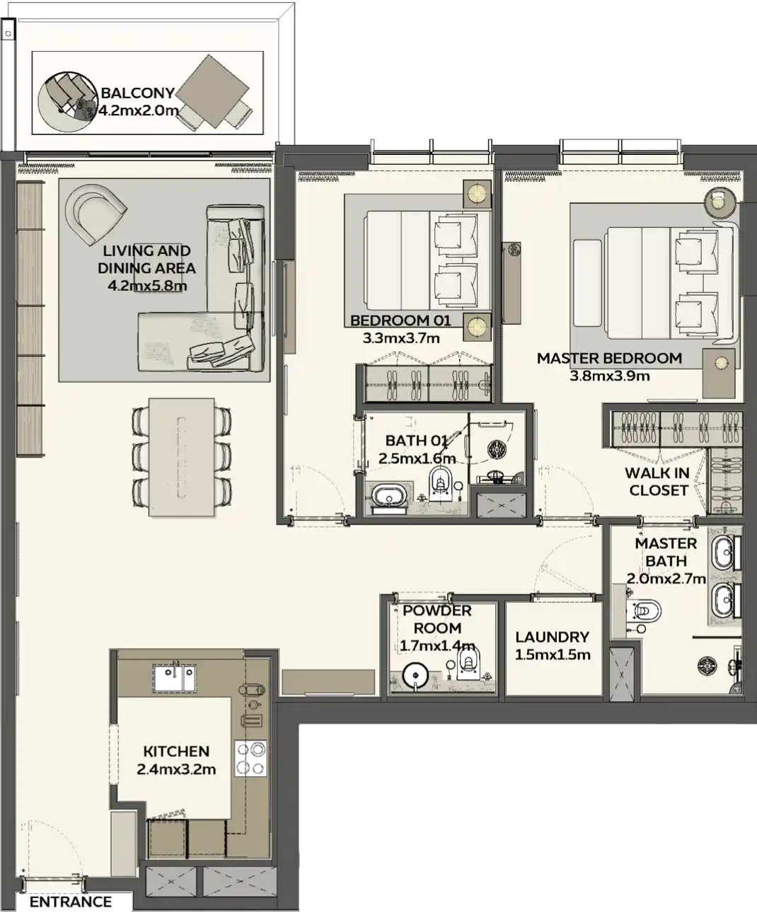 Планировки Sidr Residences at Expo City Dubai