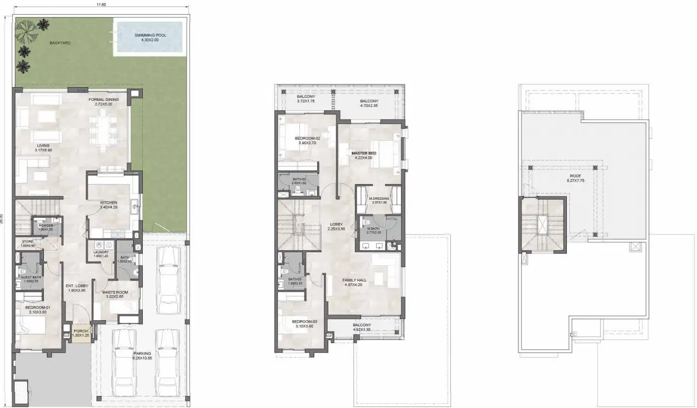 Floor Plans for Hayat by Dubai South in Dubai