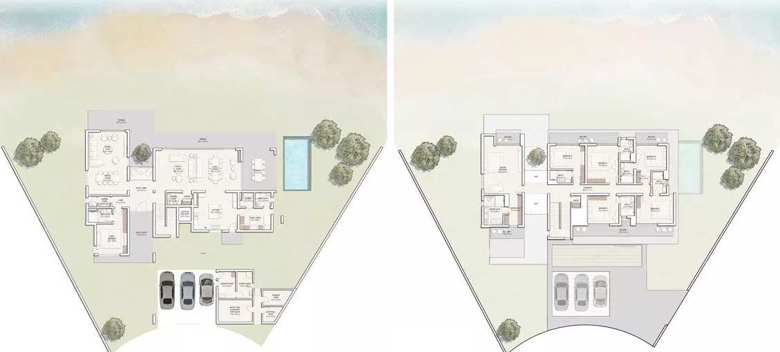 Floor Plans of Eagle Hills Ramhan Island Villas