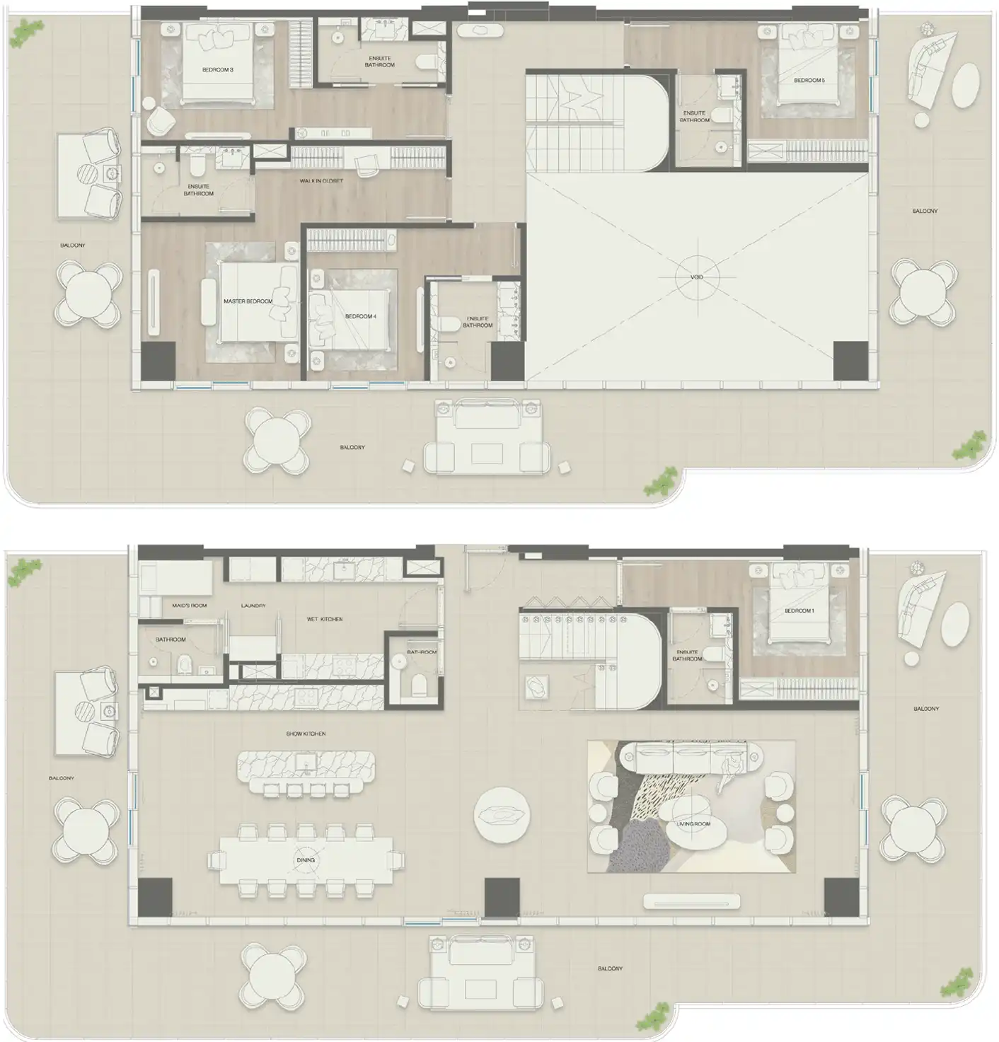 Floor Plans for Mondrian Al Marjan Island Beach Residences in Ras Al Khaimah