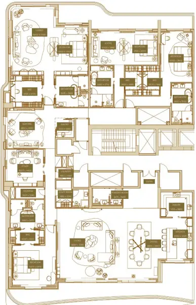 Floor Plans for Sofitel Residences Dubai Downtown in Dubai