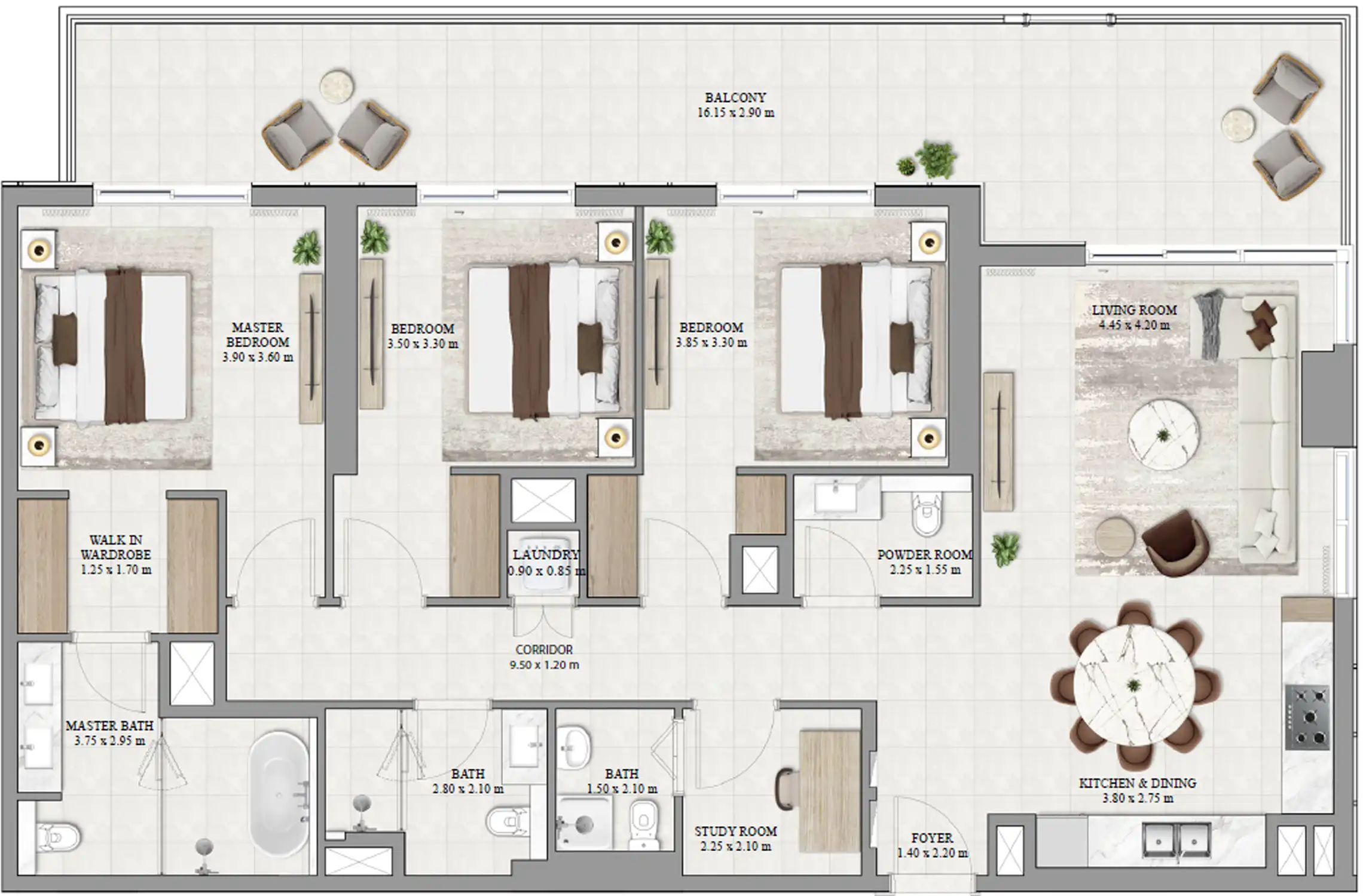 Floor Plans for Emaar Greencrest in Dubai