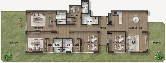 Floor Plans of Blue Marina Residence