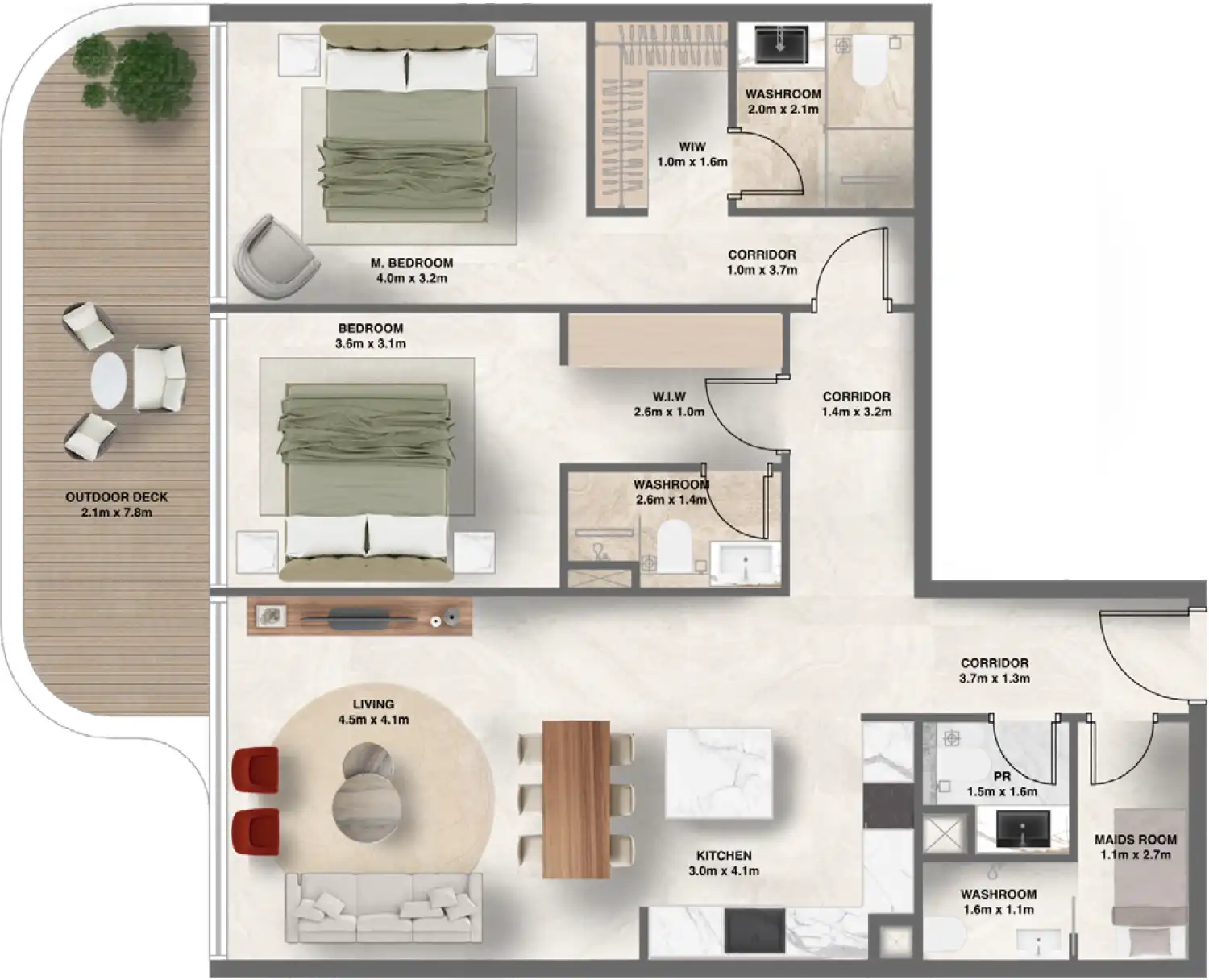 Floor Plans for The Tides by AMIS in Dubai