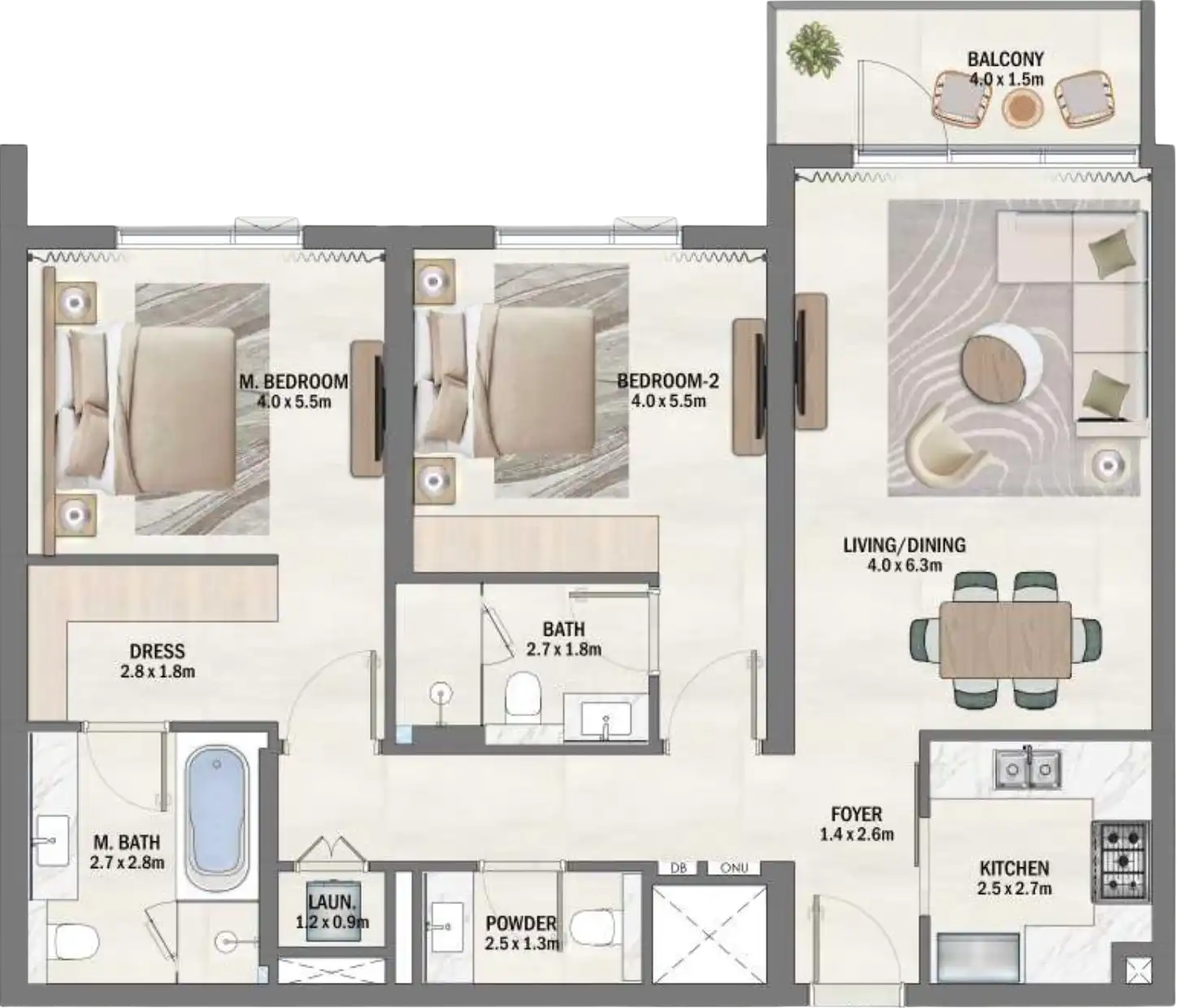 Floor Plans for Beachfront Gates at Dubai South in Dubai