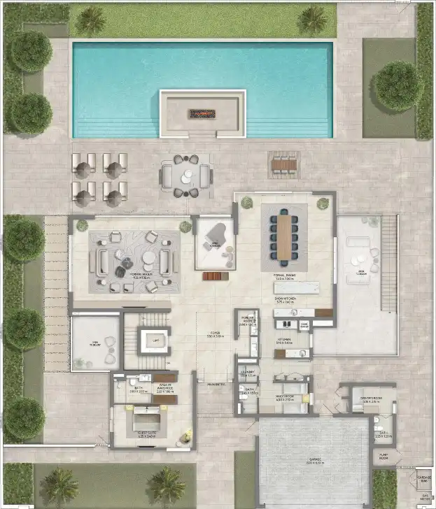 Floor Plans of Emaar Oasis Address Branded Villas