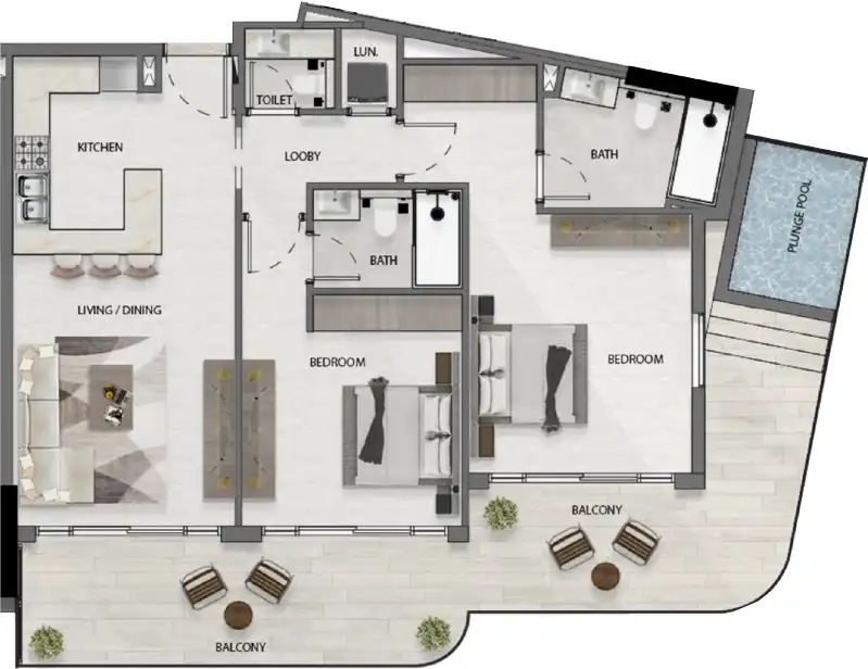 Floor Plans for Avana Residences in Dubai