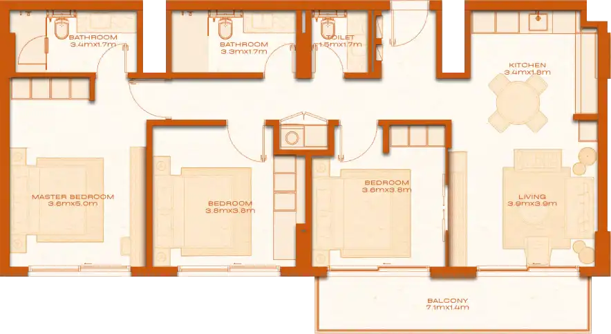 Floor Plans of Modo at Avenew 888